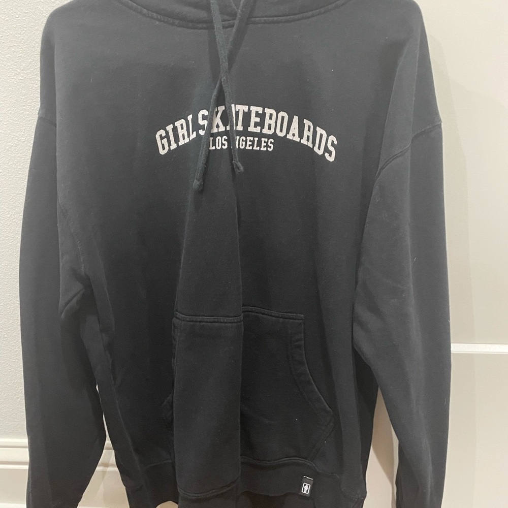 Large girl skateboards hoodie